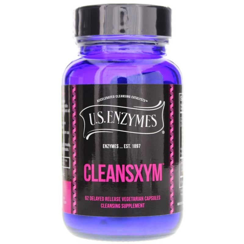 U.S. Enzymes CLEANSXYM 62 Vegetarian Capsules. Cleansing Supplement.