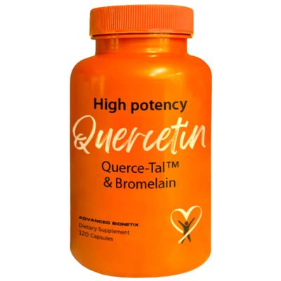 Advanced Bionetix Querce-Tal Quercetin + Bromelain 120 Veg Capsules | High Potency Enhanced Absorption Bioavailability. Supports Anti-Oxidant, Flare up Events, Heart Immune Health, Packaging May Vary