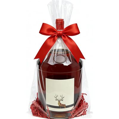 Amsthow 30CT Gift Basket Wrapping Plastic Bags 9 x 20-inch Clear Cellophane Goodie Gift Treat Bags with Bows for Easter Wine Bottles Mugs Favors Small Fruit