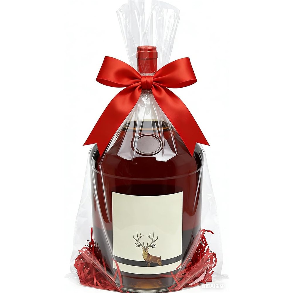 Amsthow 30CT Gift Basket Wrapping Plastic Bags 9 x 20-inch Clear Cellophane Goodie Gift Treat Bags with Bows for Easter Wine Bottles Mugs Favors Small Fruit