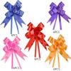 Amsthow 30CT Gift Basket Wrapping Plastic Bags 9 x 20-inch Clear Cellophane Goodie Gift Treat Bags with Bows for Easter Wine Bottles Mugs Favors Small Fruit view 3
