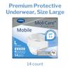 MoliCare Premium Mobile 6D Incontinence Underwear for Adults - Disposable, Discreet, Unisex, Moderate Absorbency - Size Large, Fits 39 in to 59 in Waist/Hips, 14 Count view 2