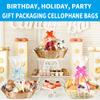 Amsthow 20CT Gift Basket Wrap 18 x 25-inch Clear Basket Cellophane Plastic Wrap Clear Goodie Treat Bags with Bows for Favors Fruit Bridal Shower view 4