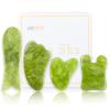 AIRLAXER Gua Sha Facial Tools Set,Guasha Massage Kit for Face and Body,Scraping Massage Board 4-Piece Set Physical Therapy,Gusha Jade Stone Also be Used on The Chin,Neck and Back. (Grass Green) view 1