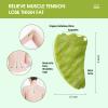 AIRLAXER Gua Sha Facial Tools Set,Guasha Massage Kit for Face and Body,Scraping Massage Board 4-Piece Set Physical Therapy,Gusha Jade Stone Also be Used on The Chin,Neck and Back. (Grass Green) view 3