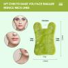 AIRLAXER Gua Sha Facial Tools Set,Guasha Massage Kit for Face and Body,Scraping Massage Board 4-Piece Set Physical Therapy,Gusha Jade Stone Also be Used on The Chin,Neck and Back. (Grass Green) view 4
