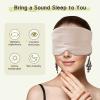 iCooBreeze 100% Handmade Bamboo Sleeping Eye Mask for Women for Men,Night Masks,Organic Sleep Mask,Blockout Eye Mask for Sleeping,Large Size Adjustable (1 PC, Apricot) view 3