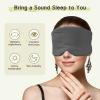 iCooBreeze 100% Handmade Bamboo Sleeping Eye Mask for Women for Men,Night Masks,Organic Sleep Mask,Blockout Eye Mask for Sleeping,Large Size Adjustable (1 PC, Dark Grey) view 3