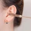 Spring Ear Wax Cleaner Tool Set Ear Cleaner Ear Cleaner Tool Ear Wax Removal Spoon Double Ended with Stainless 360 Spiral Ear Massage Cleaning Tool Ear Cleaner Cleaning Brush and Storage Box Gold view 4