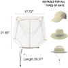 CozyCabin 3 Pcs Mesh Mosquito Head Net, Fully Covered Face Netting for Hats Head Mesh Protecting Net for Outdoor Hiking Camping Garden (Black/Gray/Begie-Large Set) view 2