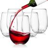 Tebery 20 Pack Unbreakable Plastic Wine Glasses Stemless, 16 Oz Clear Drinking Glasses Wine Cups, Disposable & Reusable for Champagne, Dessert, Food Samples, Catering, Weddings view 2