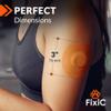 Fixic Freestyle Adhesive Patch 25 PCS  Good for Libre 1, 2, 3 & Plus  Enlite  Guardian  NO Glue in The Center of The Patch  Pre-Cut Back Paper  Long Fixation for Your Sensor! (Orange) view 4