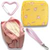 Adorable Pink Peri - Reusable Sanitary Napkin Pads Storage Bag Portable for Women Girls | Made of Nylon Water Resistance Reusable | Zero Waste Period (Icecream + Peach) view 1