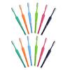 Paro M27L Toothbrush #738 | Small Brush Head Toothbrush with Medium Bristles and Exchangeable Inter Space F (12 Pack Multi-Color) view 1