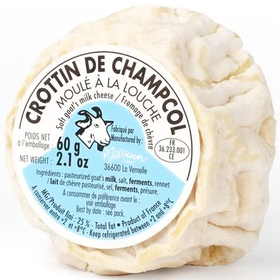 Crottin de Champcol Aged French Goat Cheese - 2 oz / 57 g - GUARANTEED OVERNIGHT