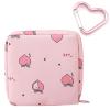 Adorable Pink Peri - Reusable Sanitary Napkin Pads Storage Bag Portable for Women Girls | Made of Nylon + Water Resistance | Zero Waste Period (2-Pack Peach + Cactus) view 2