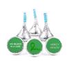 200ct Kelly Green Ribbon Kidney Cancer Awareness Promotional Items Personalized Kisses, Candy Included (200Pcs) view 1