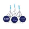 200ct Dark Blue Ribbon Colon Cancer Awareness Promotional Items Personalized Kisses, Candy Included (200Pcs) view 1