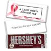 12ct Pink Ribbon Breast Cancer Awareness Promotional Items Personalized Wrapped Chocolate Bars, Candy Included, Fundraiser Swag (12Pcs) view 1
