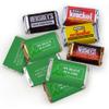 75ct Kelly Green Ribbon Kidney Cancer Awareness Promotional Products Personalized Wrapped Miniatures Chocolate Bars, Candy Included (75Pcs) view 1