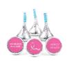 200ct Pink Ribbon Breast Cancer Awareness Promotional Items Personalized Kisses, Candy Included (200Pcs) view 1
