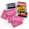 75ct Pink Ribbon Breast Cancer Awareness Promotional Products Personalized Wrapped Miniatures Chocolate Bars, Candy Included (75Pcs) view 1