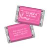 75ct Pink Ribbon Breast Cancer Awareness Promotional Products Personalized Wrapped Miniatures Chocolate Bars, Candy Included (75Pcs) view 2