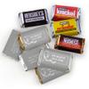 75ct Grey Ribbon Brain Cancer Awareness Promotional Products Personalized Wrapped Miniatures Chocolate Bars, Candy Included (75Pcs) view 1