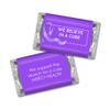 75ct Purple Ribbon Pancreatic Cancer Awareness Promotional Products Personalized Wrapped Miniatures Chocolate Bars, Candy Included (75Pcs) view 2