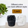 dgudgu Match Holder With Striker White and Black Skull Match Cloche Matches In A Jar With Striker Match Striker Jar Matches Decorative For Men Gift Boy Friend Gift view 2