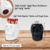 dgudgu Match Holder With Striker White and Black Skull Match Cloche Matches In A Jar With Striker Match Striker Jar Matches Decorative For Men Gift Boy Friend Gift view 3