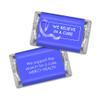 75ct Blue Ribbon Stomach Cancer Awareness Promotional Products Personalized Wrapped Miniatures Chocolate Bars, Candy Included (75Pcs) view 2