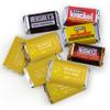 75ct Yellow Ribbon Bladder Cancer Awareness Promotional Products Personalized Wrapped Miniatures Chocolate Bars, Candy Included (75Pcs) view 1