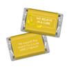 75ct Yellow Ribbon Bladder Cancer Awareness Promotional Products Personalized Wrapped Miniatures Chocolate Bars, Candy Included (75Pcs) view 2