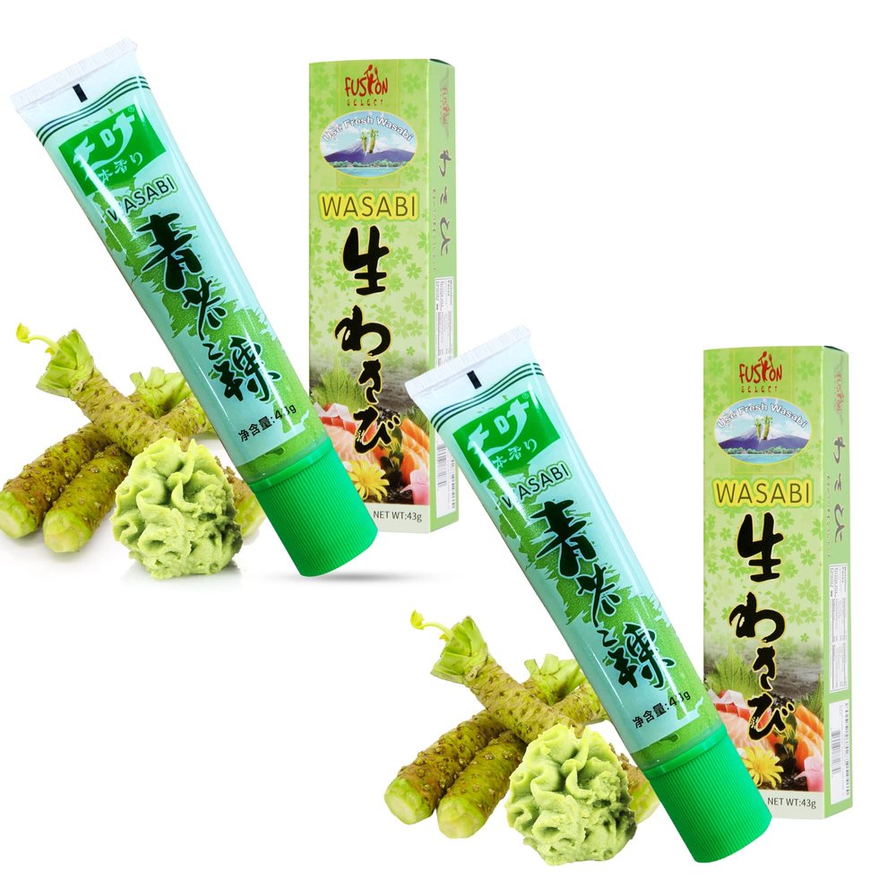 Fusion Select 2 Packs Real Authentic Japanese Wasabi Prepared in Tube for Sushi, Sashimi, Poke Bowl, Japanese Food
