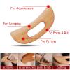 FKYzixeh Lymphatic Drainage Massager, Wooden Gua Sha Tool for Body, Manual Massage Scraper for Anti Cellulite and Relieve Muscle Fatigue, Body Gua Sha Paddle (Style A) view 2