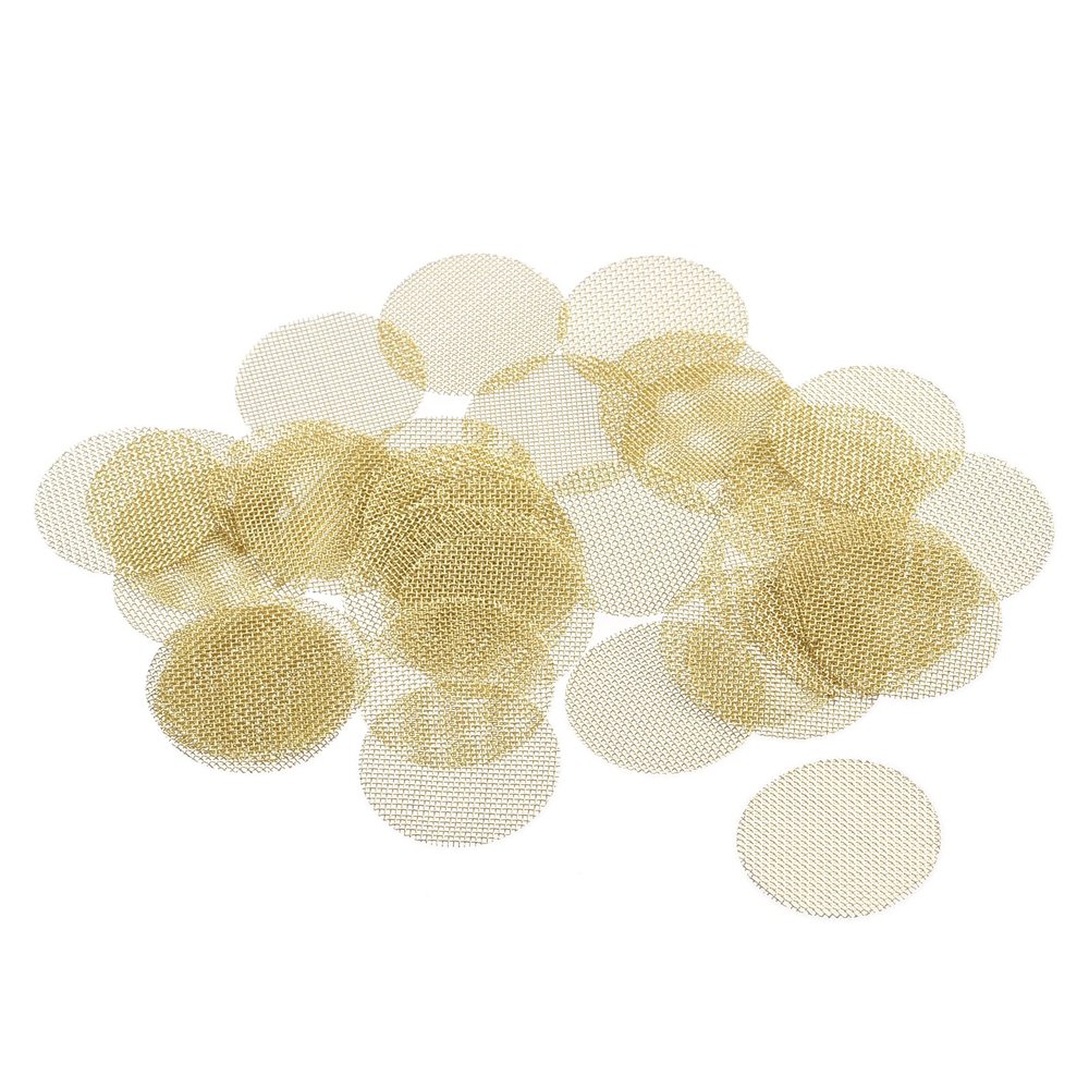 MECCANIXITY Pipe Screen Brass Screens, 5/8 Inch(15.8mm) Diameter for Pipe Filter, Pack of 40