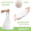 4 Gallon 140 Counts Strong Drawstring Trash Bags Garbage Bags by Teivio, Bathroom Trash Can Bin Liners, Small Plastic Bags for home office kitchen, White view 4