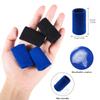 20 PCS Finger Sleeves Protectors, Sport Finger Sleeves Thumb Brace Support Finger Brace Elastic Thumb Sleeves for Relieving Pain Arthritis Trigger Finger (Black, royal blue) view 2