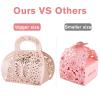 25PCS Pink Laser Cut Favor Boxes, Small Butterfly Wedding Boxes with Handle, Party Favor Boxes Small Gift Boxes Candy Boxes for Birthday Parties, Baby Shower, Bridal Showers, Anniversary (3.5"x2"x3") view 3