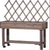 dobar Rollable Raised Trellis, Table Bed for Patio and Balcony, 79 x 28.5 x 130 cm, Spruce, Grey, Wood Plastic, Gray, Mittelgro view 1