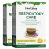 HERBION Naturals Respiratory Care Herbal Granules, Natural Lemon Flavor, Soothing Hot Drink, Promotes Respiratory Health & Seasonal Wellness, 20 Count (Pack of 2) view 1