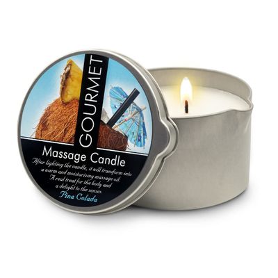 Gourmet Collection Pia Colada Massage Candle for Couples - Moisturizing & Hydrating Skin Care Body Massage Oils Candle - Natural, Vegan (6.76oz) 2344