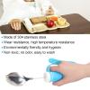 Adaptive Utensils, 2 in 1 Spoons Forks Arthritis Aid Silverware Stainless Steel Flatware Adjustable Strap Non Slip Wide Handles for Elderly Weak Hand Tremors Handicapped Weakness Independent Eating view 2