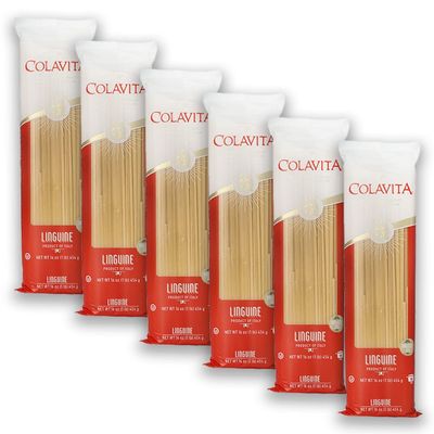 Colavita Linguine: Authentic Italian Texture - Your Go-To Pasta Choice - 1Lb (Pack of 6)