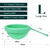 SHORDY Reusable Menstrual Disc (Large), 100% Medical-Grade Silicone, Flexible & Leak-Free Period Disc, Eco Friendly Feminine Hygiene & Care | Tampons, Pads & Cups Alternative (Green) view 3