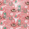 Cute Cowgirl Birthday Wrapping Paper Premium Western Gift Wrap Party Decoration Decor (20 inch x 30 sheet), Pink view 2