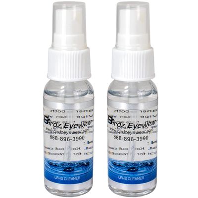 2 Eyeglass Sunglass Lens Cleaner Cleaning Kit with Spray Cloth Tool Key Chain