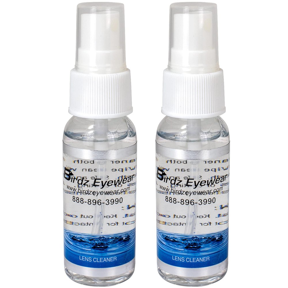 2 Eyeglass Sunglass Lens Cleaner Cleaning Kit with Spray Cloth Tool Key Chain