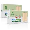 Comfy Package [Case of 100,000] Bamboo Wooden Toothpicks - Wood Round Double - Points Teeth Tooth Picks view 4